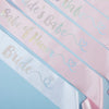 Bride's Babes Iridescent Satin Sash (set of 7)