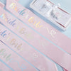 Bride's Babes Iridescent Satin Sash (set of 7)