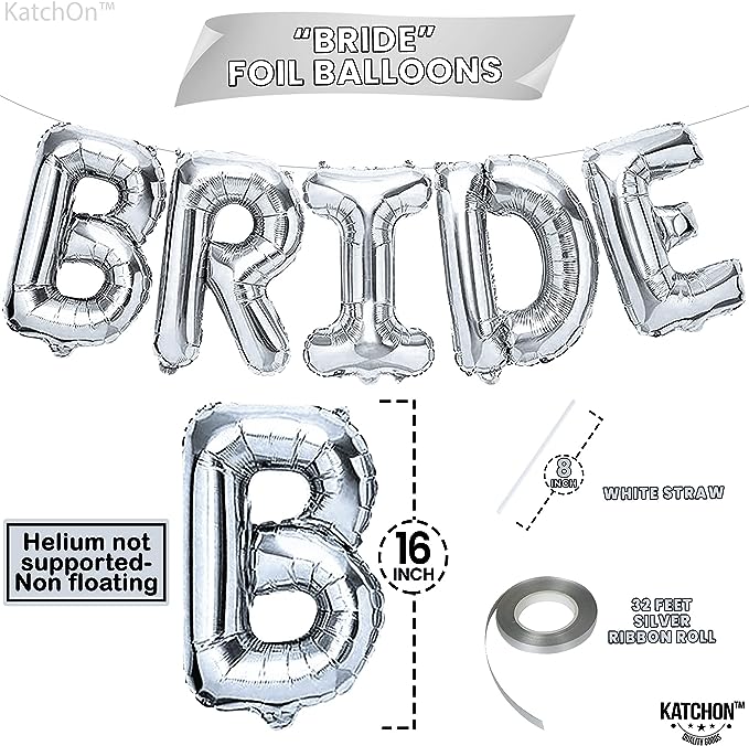 Bride Foil Giant Letters Balloon Set