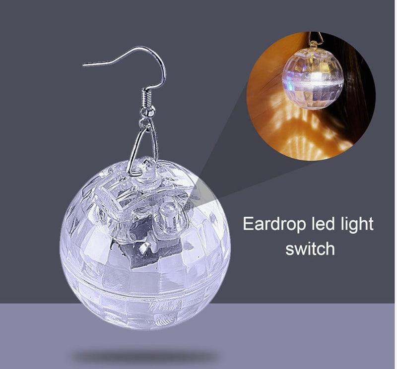 Flashing Disco Ball Earrings