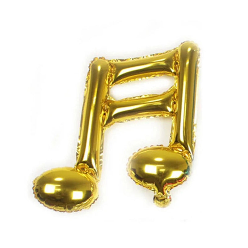 Metallic Music Note Balloon