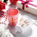 Team Bride/ Bride to Be Plastic Beaded Bridal Shot Glass