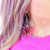 Liquid Glitter Star Earrings- You Go Girl (pair)