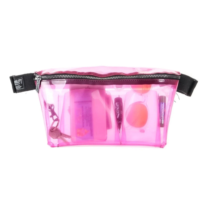 Ultra Slim Skinny XL Clear Fanny Pack - Crystal Pink