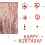 Happy Birthday Decorations Kit - Available in Rose Gold and Gold